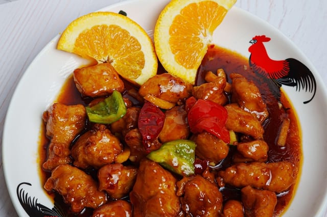 Orange Chicken (1 pan, 8 servings).