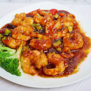 General Tso's Shrimp Dinner 左宗虾 Camarón General Tso