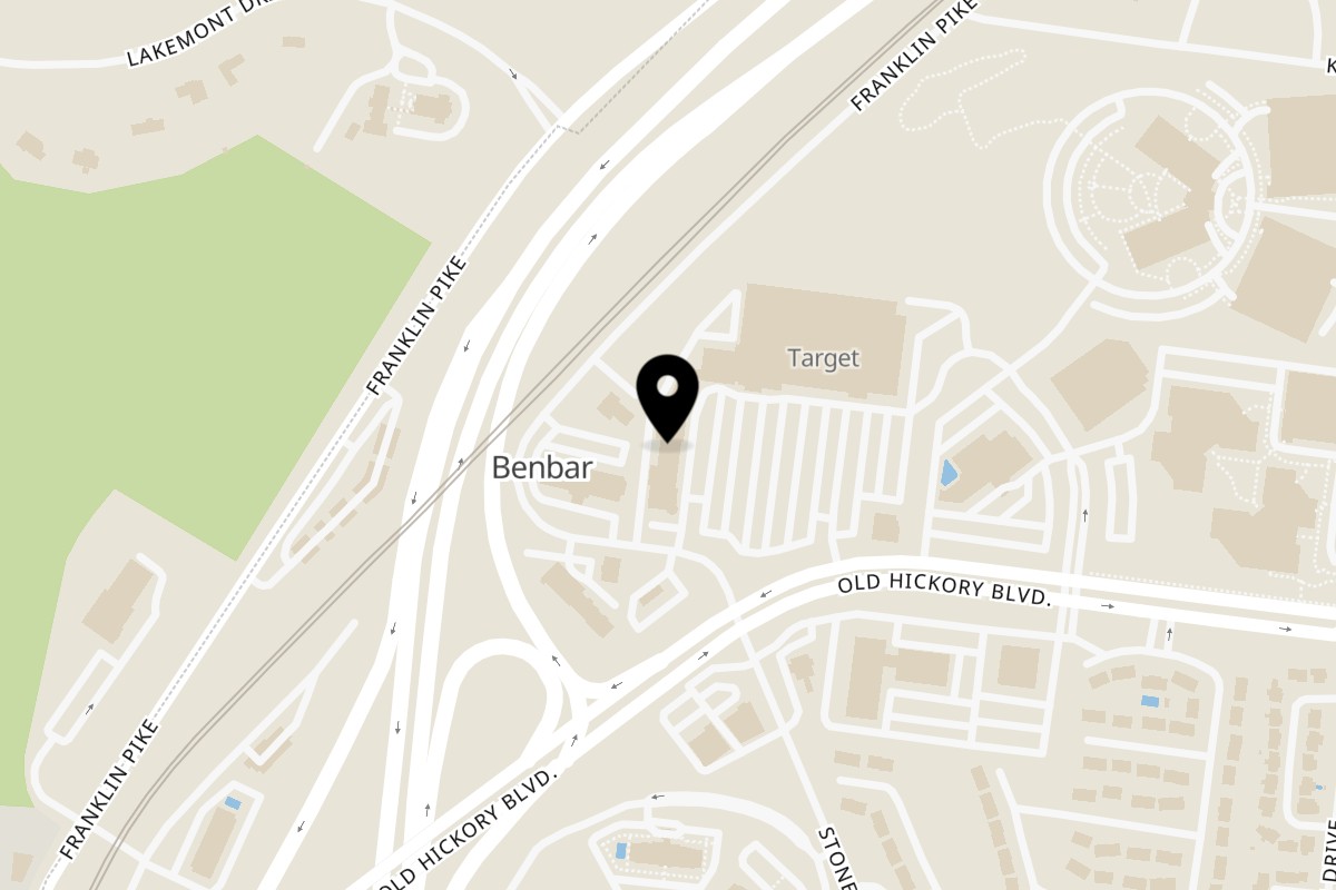 Map showing the location of Fulin's Asian Cuisine Brentwood on 782 Old Hickory Blvd #115 in Brentwood
